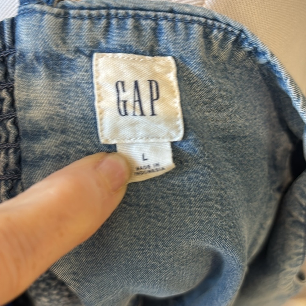 Gap Sz L Lyocell Sundress Classic Y2K 90’s Coastal Beach Western Festival - Picture 5 of 8